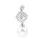 Pendentif Pendentif en or blanc 18 carats avec diamants et perle australienne 58 Facettes