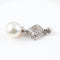 Pendentif Pendentif en or blanc 18 carats avec diamants et perle australienne 58 Facettes