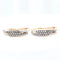 Boucles d'oreilles Boucles d'oreilles triple pavé en or rose 18 carats et diamants 58 Facettes 132996