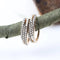 Boucles d'oreilles Boucles d'oreilles triple pavé en or rose 18 carats et diamants 58 Facettes 132996
