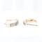 Boucles d'oreilles Boucles d'oreilles triple pavé en or rose 18 carats et diamants 58 Facettes 132996