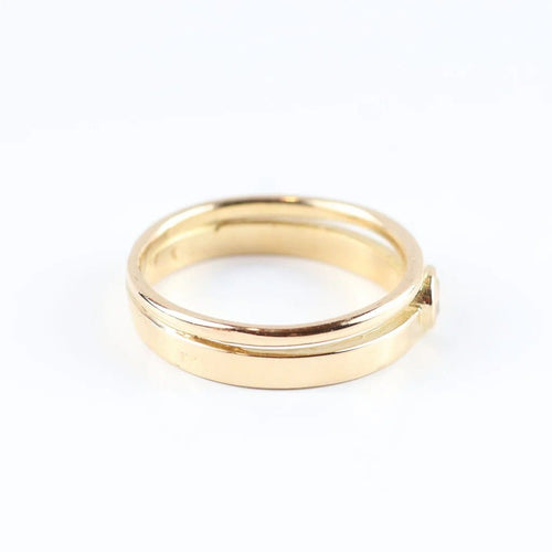 Bague 51 Bague solitaire en or jaune 18 carats avec diamant taille brillant 58 Facettes 159/24