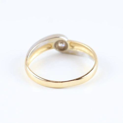 Bague 56 Bague solitaire en or jaune 18 carats avec diamant taille brillant 58 Facettes 159/24D