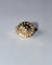 Bague 55 Bague dôme rétro en or jaune 18 carats 58 Facettes 575