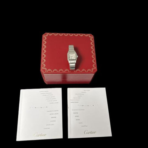 Montre Cartier Santos Galbée PM - Montre quartz en acier 58 Facettes MT45190