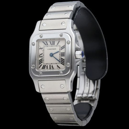 Montre Cartier Santos Galbée PM - Montre quartz en acier 58 Facettes MT45190