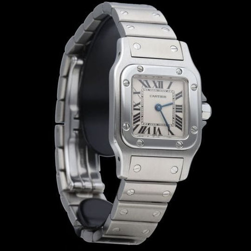 Montre Cartier Santos Galbée PM - Montre quartz en acier 58 Facettes MT45190