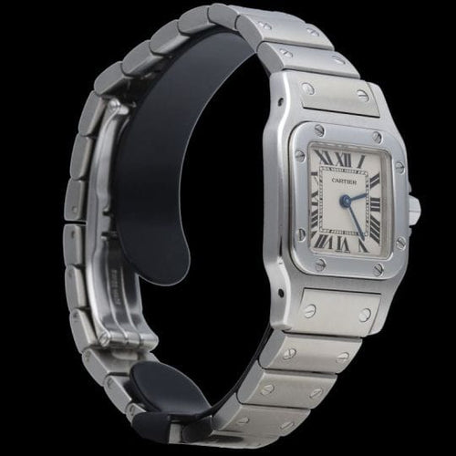 Montre Cartier Santos Galbée PM - Montre quartz en acier 58 Facettes MT45190