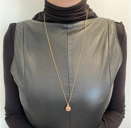 Collier Nudo Classic - Collier pendentif en or rose 18 carats, diamants bruns 58 Facettes
