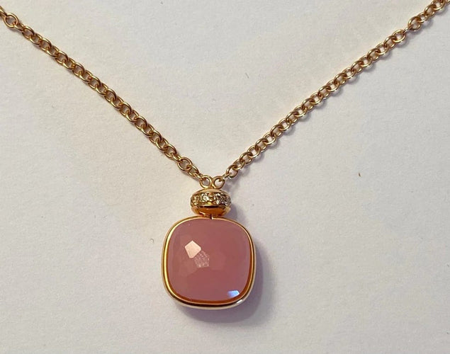 Collier Nudo Classic - Collier pendentif en or rose 18 carats, diamants bruns 58 Facettes