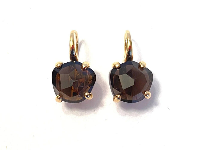Boucles d'oreilles Pomellato Lola - Boucles d'oreilles en or rose et quartz fumé 58 Facettes