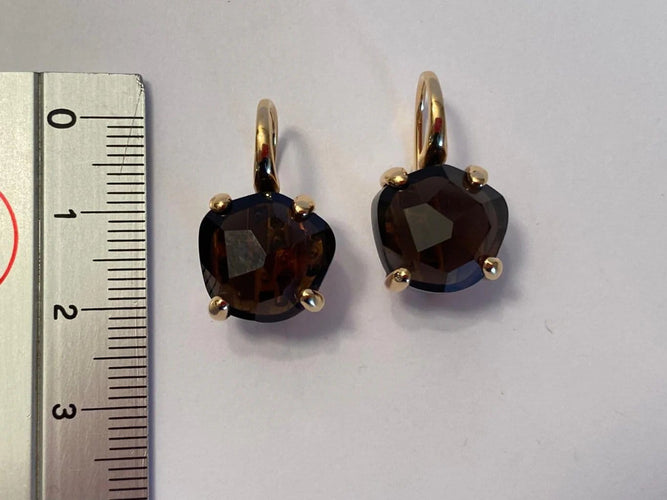Boucles d'oreilles Pomellato Lola - Boucles d'oreilles en or rose et quartz fumé 58 Facettes