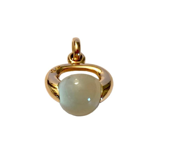 Pendentif Pomellato Luna - Pendentif Lune en or rose 18 carats et quartz 58 Facettes