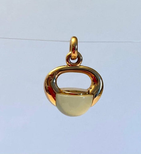 Pendentif Pomellato Luna - Pendentif Lune en or rose 18 carats et quartz 58 Facettes