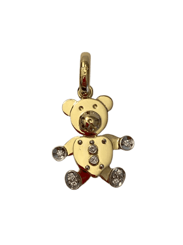 Pendentif Pomellato - Pendentif ours en peluche en or jaune 18 carats et diamants 58 Facettes