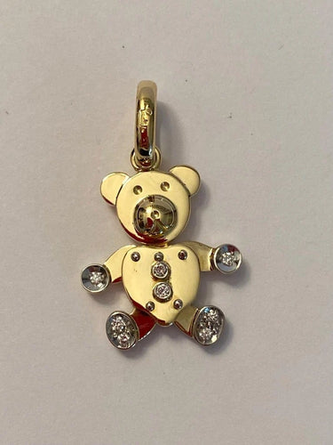 Pendentif Pomellato - Pendentif ours en peluche en or jaune 18 carats et diamants 58 Facettes