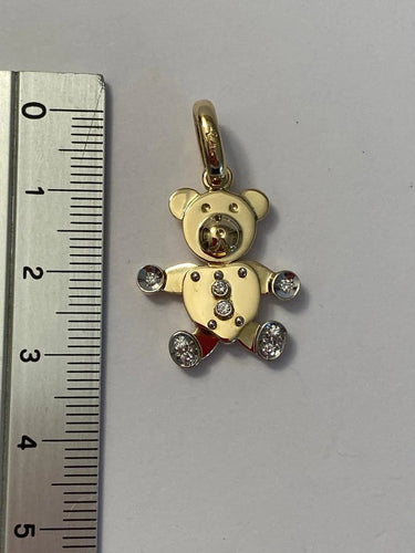 Pendentif Pomellato - Pendentif ours en peluche en or jaune 18 carats et diamants 58 Facettes