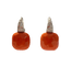 Boucles d'oreilles Pomellato Capri - Boucles d'oreilles en or blanc 18 carats avec corail et diamants 58 Facettes