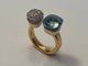 Bague 56 Pomellato Nudo - Bague en or rose et blanc 18 carats, topaze et diamants 58 Facettes