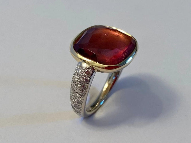 Bague 51 Pomellato Sherazade - Bague en or blanc 18 carats avec diamants 58 Facettes
