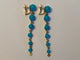 Boucles d'oreilles Chantecler Cherie - Boucles d'oreilles pendantes en or jaune 18 carats, diamants et turquoise 58 Facettes