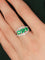 Bague 54 Bague jarretière en or blanc 18 ct avec émeraudes et diamants 58 Facettes 6806A