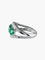 Bague 54 Bague jarretière en or blanc 18 ct avec émeraudes et diamants 58 Facettes 6806A