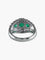 Bague 54 Bague jarretière en or blanc 18 ct avec émeraudes et diamants 58 Facettes 6806A