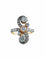 Bague 54 Bague Napoléon III en deux ors 18 ct et diamants 58 Facettes 7122A