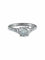 Bague 52 Solitaire - Bague en or blanc 18 ct et diamants 58 Facettes 6489A