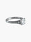 Bague 52 Solitaire - Bague en or blanc 18 ct et diamants 58 Facettes 6489A