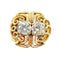 Bague 52.5 Bague cocktail années 1950 en or jaune 18 carats et diamants 58 Facettes 7459 A