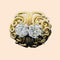 Bague 52.5 Bague cocktail années 1950 en or jaune 18 carats et diamants 58 Facettes 7459 A