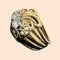 Bague 52.5 Bague cocktail années 1950 en or jaune 18 carats et diamants 58 Facettes 7459 A