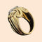 Bague 52.5 Bague cocktail années 1950 en or jaune 18 carats et diamants 58 Facettes 7459 A