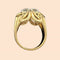 Bague 52.5 Bague cocktail années 1950 en or jaune 18 carats et diamants 58 Facettes 7459 A