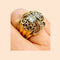Bague 52.5 Bague cocktail années 1950 en or jaune 18 carats et diamants 58 Facettes 7459 A