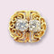 Bague 52.5 Bague cocktail années 1950 en or jaune 18 carats et diamants 58 Facettes 7459 A