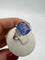 Bague 54 Bague de fiançailles - Saphir de Ceylan et diamants baguette en or blanc 18 carats 58 Facettes 7351 A
