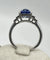 Bague 54 Bague de fiançailles - Saphir de Ceylan et diamants baguette en or blanc 18 carats 58 Facettes 7351 A