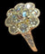 Bague 54 Bague en or jaune 18 carats avec diamants taille ancienne 58 Facettes 7601 A