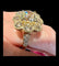 Bague 54 Bague en or jaune 18 carats avec diamants taille ancienne 58 Facettes 7601 A