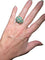 Bague 56 Bague en or jaune 18 carats pavée de diamants et émeraudes 58 Facettes 7796 A
