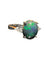 Bague 54 Bague opale noire et diamants taille poire en or blanc 18 carats 58 Facettes 7786 A