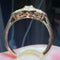 Bague 53 Bague - Pavage de 15 diamants en or rose 18 carats 58 Facettes 7624 A