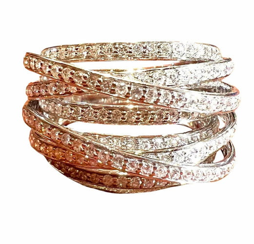 Bague 55.5 Bague en or blanc 18 carats et diamants 58 Facettes 7819 A