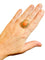 Bague 59 Bague années 1940 en or jaune 14 carats, corail cabochon et diamants 58 Facettes 7204 A