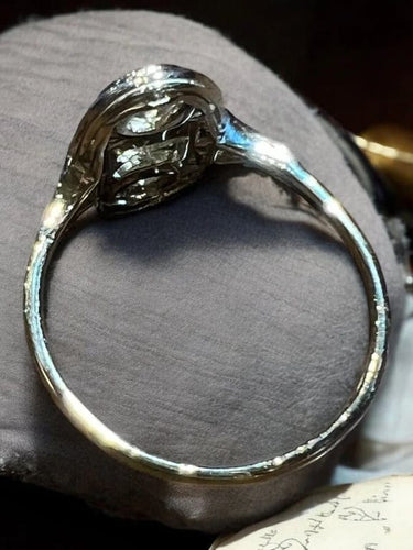 Bague 56 Bague Art nouveau en or 18 carats et diamants taille ancienne 1,70 ct 58 Facettes 7806 A