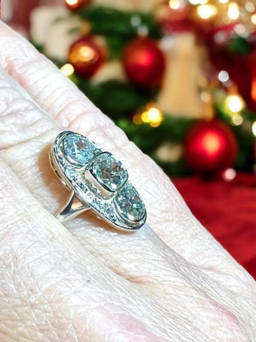 Bague 56 Bague Art nouveau en or 18 carats et diamants taille ancienne 1,70 ct 58 Facettes 7806 A