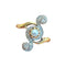 Bague 58 Bague toi et moi en or jaune 18 carats, perles et diamants taille rose 58 Facettes 4238 A